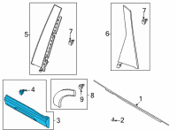 OEM Ford Bronco Sport MOULDING - DOOR OUTSIDE Diagram - M1PZ-7825556-A