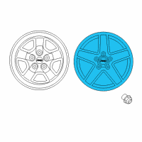 OEM 2013 Jeep Compass Aluminum Wheel Diagram - 1LT46DX8AC