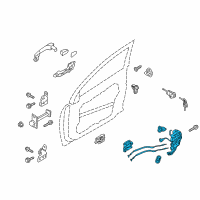 OEM Kia Optima Front Door Latch & Actuator Assembly, Right Diagram - 813202T060