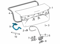 OEM 2017 Toyota Mirai Hinge Diagram - 64510-62010