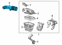 OEM Jeep Gladiator Hose-Air Cleaner Diagram - 68293165AC