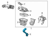 OEM Jeep Wrangler Duct-Ambient Air Diagram - 68304130AB