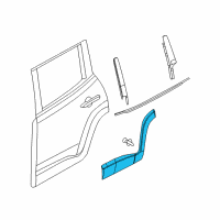 OEM Jeep Molding-Rear Door Diagram - 5VX88LXHAA