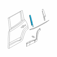 OEM 2017 Jeep Renegade Molding-B Pillar Diagram - 68247336AA