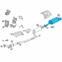 OEM 2012 Honda Civic Muffler, Exhuast Diagram - 18307-TR7-A01