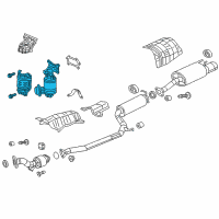 OEM Acura ILX Converter Assembly, Primary Diagram - 18180-RX0-A00