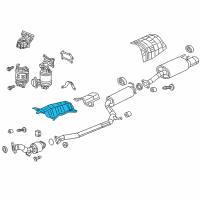 OEM Acura ILX Plate Assembly A, Floor Heat Baffle Diagram - 74600-TR3-A00