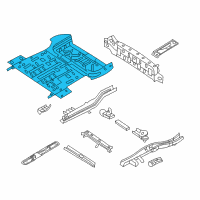 OEM 2010 Kia Sedona Panel Complete-Rear Floor Diagram - 655104D500