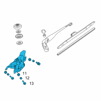 OEM 2012 Honda CR-Z Motor, Rear Windshield Wiper Diagram - 76710-SZT-G02