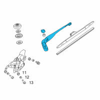 OEM Honda CR-Z Arm, Rear Wiper Diagram - 76720-SZT-G01