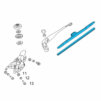 OEM Honda CR-Z Blade, Windshield Wiper (400MM) Diagram - 76730-SZT-G02