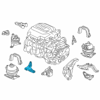OEM 2018 Acura MDX Bracket, Front Engine Mounting Diagram - 50630-TRX-A01