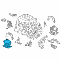 OEM Honda Ridgeline Rubber Assy., FR. Engine Mounting (ACM) Diagram - 50830-TZ5-A03