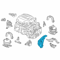 OEM Acura MDX Bracket, Rear Engine Mounting Diagram - 50611-TRX-A01