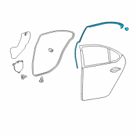 OEM 2015 Lexus LS460 Weatherstrip, Rear Door, No.2 LH Diagram - 67888-50070