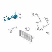 OEM 2012 Hyundai Genesis Coupe Compressor Assembly Diagram - 97701-2M100