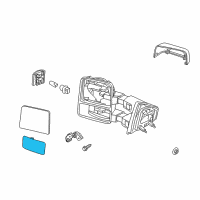 OEM 2013 Ford F-150 Mirror Glass Diagram - 9C3Z-17K707-B
