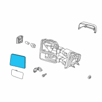 OEM 2013 Ford F-150 Mirror Glass Diagram - DL3Z-17K707-A