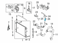 OEM 2020 Lexus LC500h Hose, Water By-Pass Diagram - 16299-31020