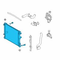 OEM 2019 Lexus LC500 Radiator Assembly Diagram - 16400-31700