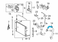 OEM 2022 Lexus LC500h Hose, Radiator, NO.3 Diagram - 16573-31090