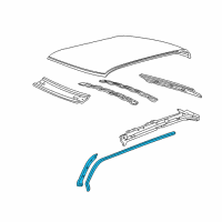 OEM 2002 Ford Explorer Sport Trac Weatherstrip Diagram - 1L5Z-3551822-AAA