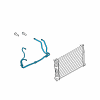 OEM 2008 Ford Fusion Oil Cooler Tube Diagram - 6E5Z-7R081-F