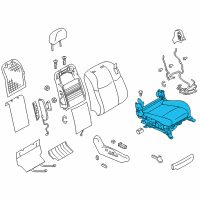OEM 2012 Infiniti M35h Cushion Complete-Front Seat RH Diagram - 873A2-1PM2B