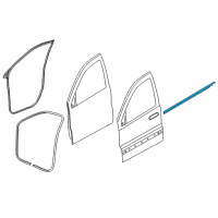 OEM 2011 Jeep Grand Cherokee WEATHERSTRIP-Front Door Belt Outer Diagram - 55399291AF