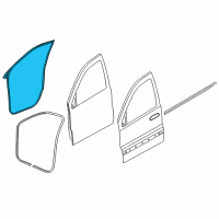 OEM 2017 Jeep Grand Cherokee WEATHERSTRIP-Front Door Opening Diagram - 55399213AE