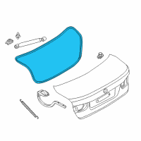 OEM 2014 BMW ActiveHybrid 3 Trunk Lid Gasket Diagram - 51-76-7-292-307