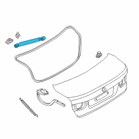 OEM 2018 BMW 320i Lift Support Diagram - 52147469009