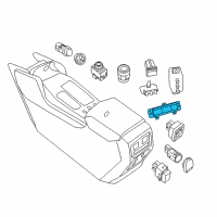 OEM 2020 Nissan Pathfinder Control Unit Assembly-Rear Air Conditioner Diagram - 27511-3JA0A