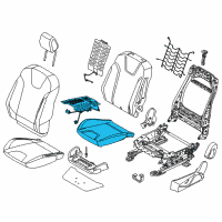 OEM Ford Focus Seat Cushion Pad Diagram - F1EZ-58632A22-J