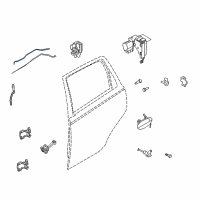 OEM Chevrolet Aveo5 Rod, Rear Side Door Inside Handle Diagram - 96806534