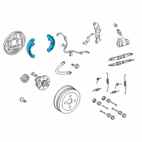 OEM 2014 Toyota Yaris Brake Shoes Diagram - 04495-52170