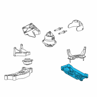 OEM 2016 Dodge Challenger CROSSMEMBER-Transmission Diagram - 68170323AA