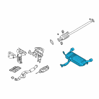 OEM 2006 Hyundai Tucson Tail With Muffler Pipe Diagram - 28700-2E401