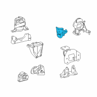 OEM 2016 Toyota RAV4 Rear Mount Bracket Diagram - 12321-36090