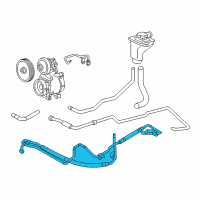 OEM 2000 Lincoln LS Pressure Hose Diagram - XW4Z-3A719-BA