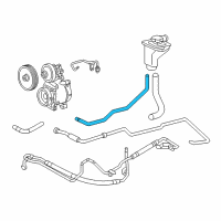 OEM 2001 Lincoln LS Upper Return Hose Diagram - 6W4Z-3A713-AB