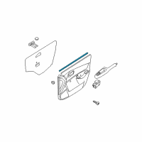 OEM 2010 Hyundai Accent Weatherstrip-Front Door Belt Inside LH Diagram - 82331-1E200