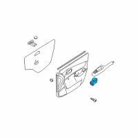 OEM 2010 Hyundai Accent Power Window Sub-Switch Assembly Diagram - 93580-1E001