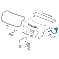 OEM 2019 Cadillac ATS Hinge Diagram - 23227800