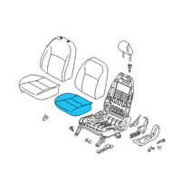 OEM 2019 Nissan Kicks Pad Assy-Cushion, Front Seat LH Diagram - 87361-5RL0A