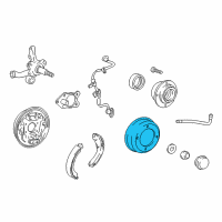 OEM 2003 Hyundai Accent Drum Assembly-Rear Brake Diagram - 58411-25201