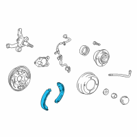 OEM 2005 Hyundai Accent Shoe & Lining Kit-Rear Brake Diagram - 58305-25F10