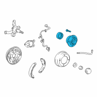 OEM 2002 Hyundai Accent Rear Wheel Hub Assembly Diagram - 52710-25101