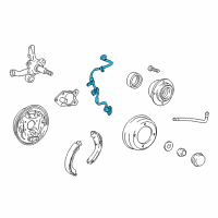 OEM Hyundai Accent Sensor-Abs Rear Wheel , LH Diagram - 95681-25000