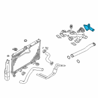 OEM 2001 Chrysler Sebring Fitting-Inlet Water Hose Diagram - MD346116